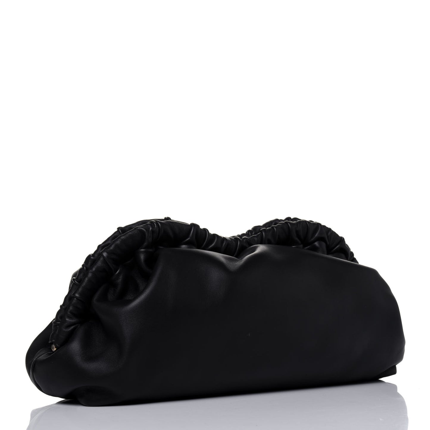 Lambskin Cloud Clutch Black Flamma