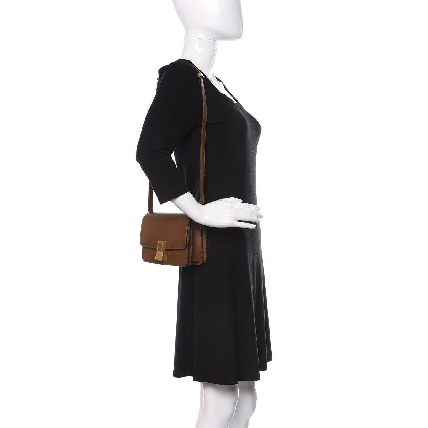 Box Calfskin Small Classic Box Bag Camel
