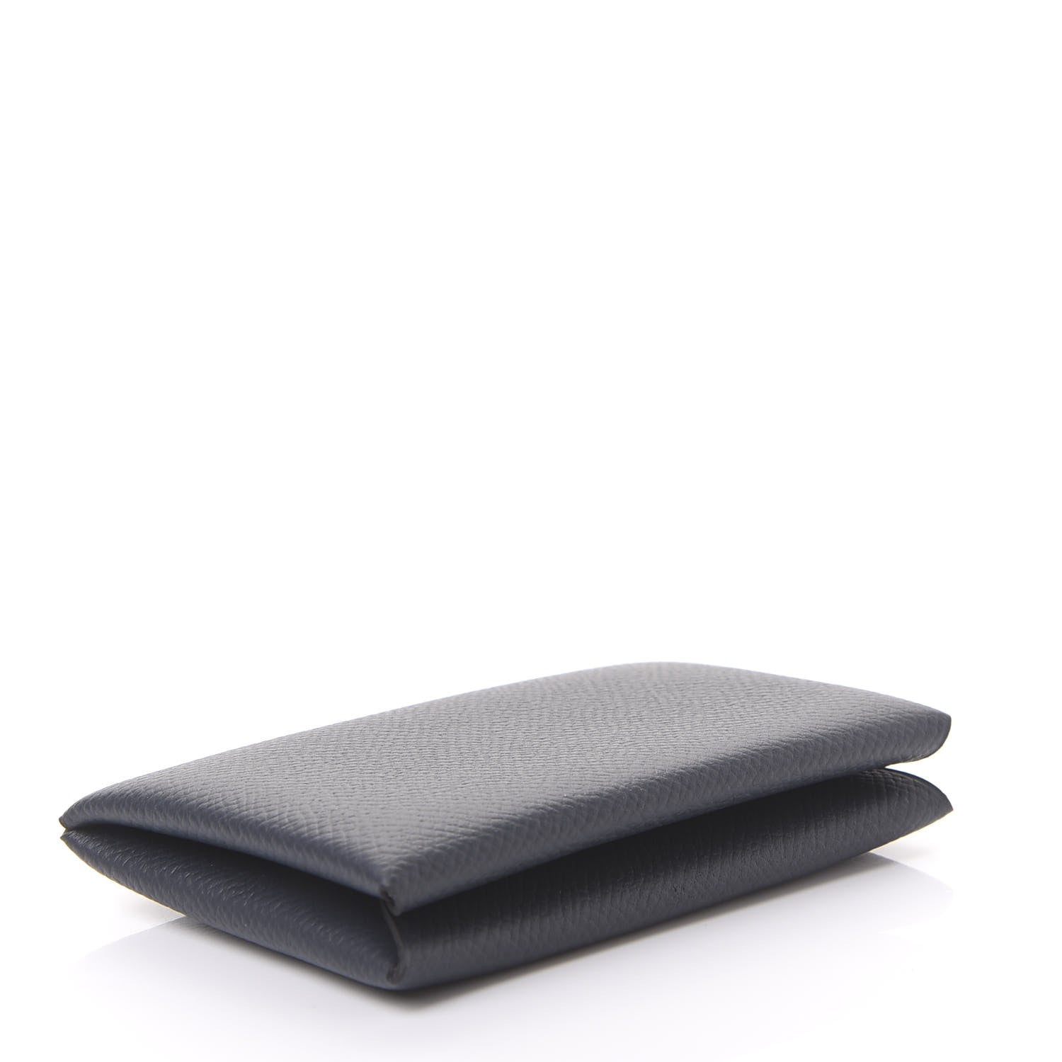 Hermes Epsom Verso Calvi Card Case Bleu Indigo Vert Amande 3 of 9