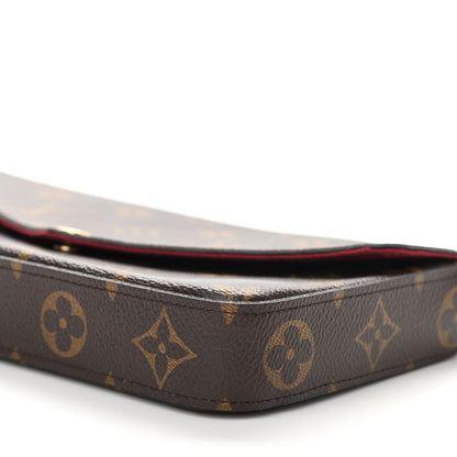 Louis Vuitton Monogram Pochette Felicie Chain Wallet Fuchsia 9 of 9