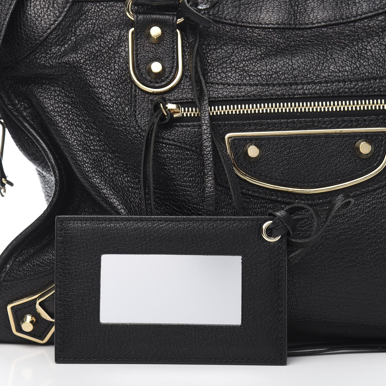Balenciaga Chevre Gold Metallic Edge Hardware City Black 11 of 12