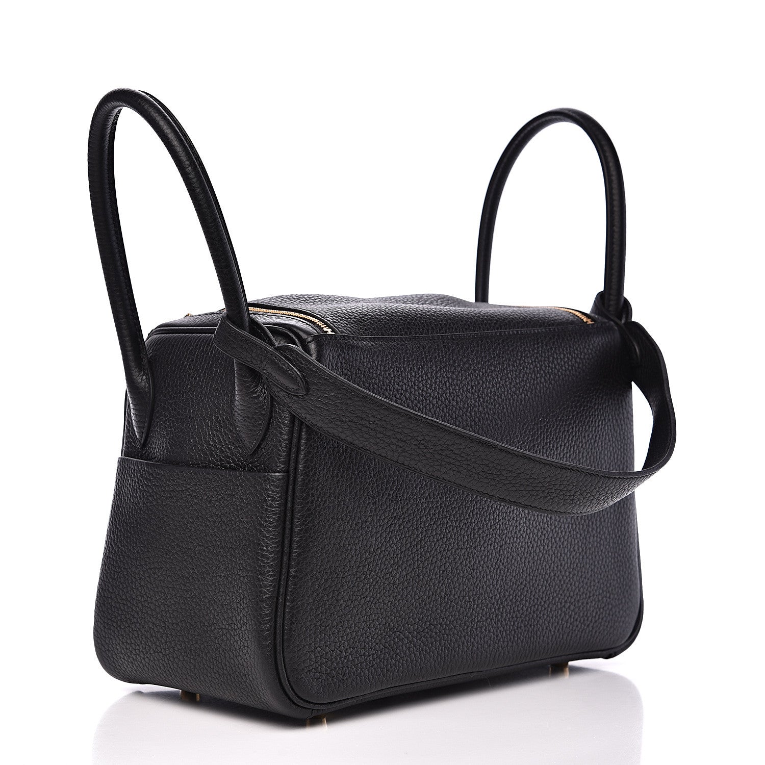 Hermes Taurillon Clemence Lindy 26 Black 2 of 8