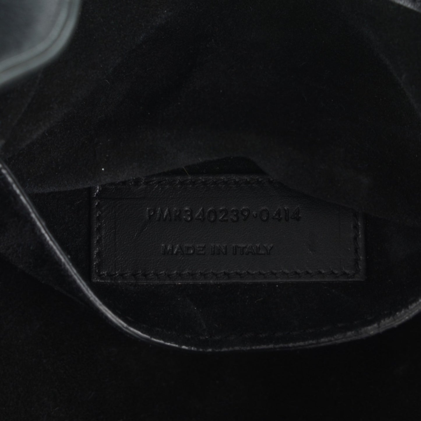 Calfskin Large Emmanuelle Bucket Bag Black