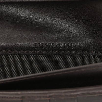 Gucci Monogram Calfskin Ladies Web Continental Wallet Beige Ebony Cocoa 7 of 12