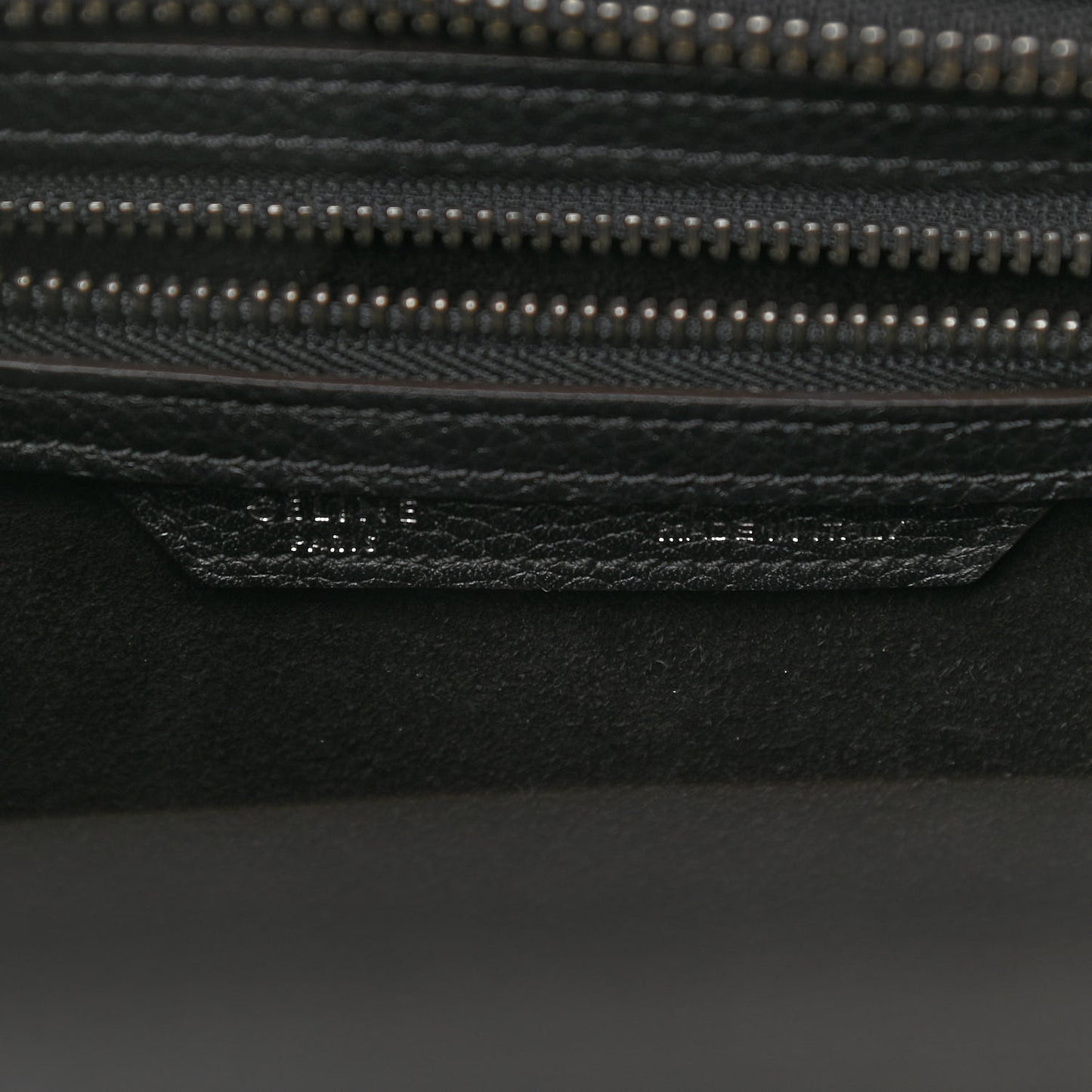Drummed Calfskin Micro Luggage Black