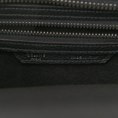 Celine Drummed Calfskin Micro Luggage Black 6 of 9