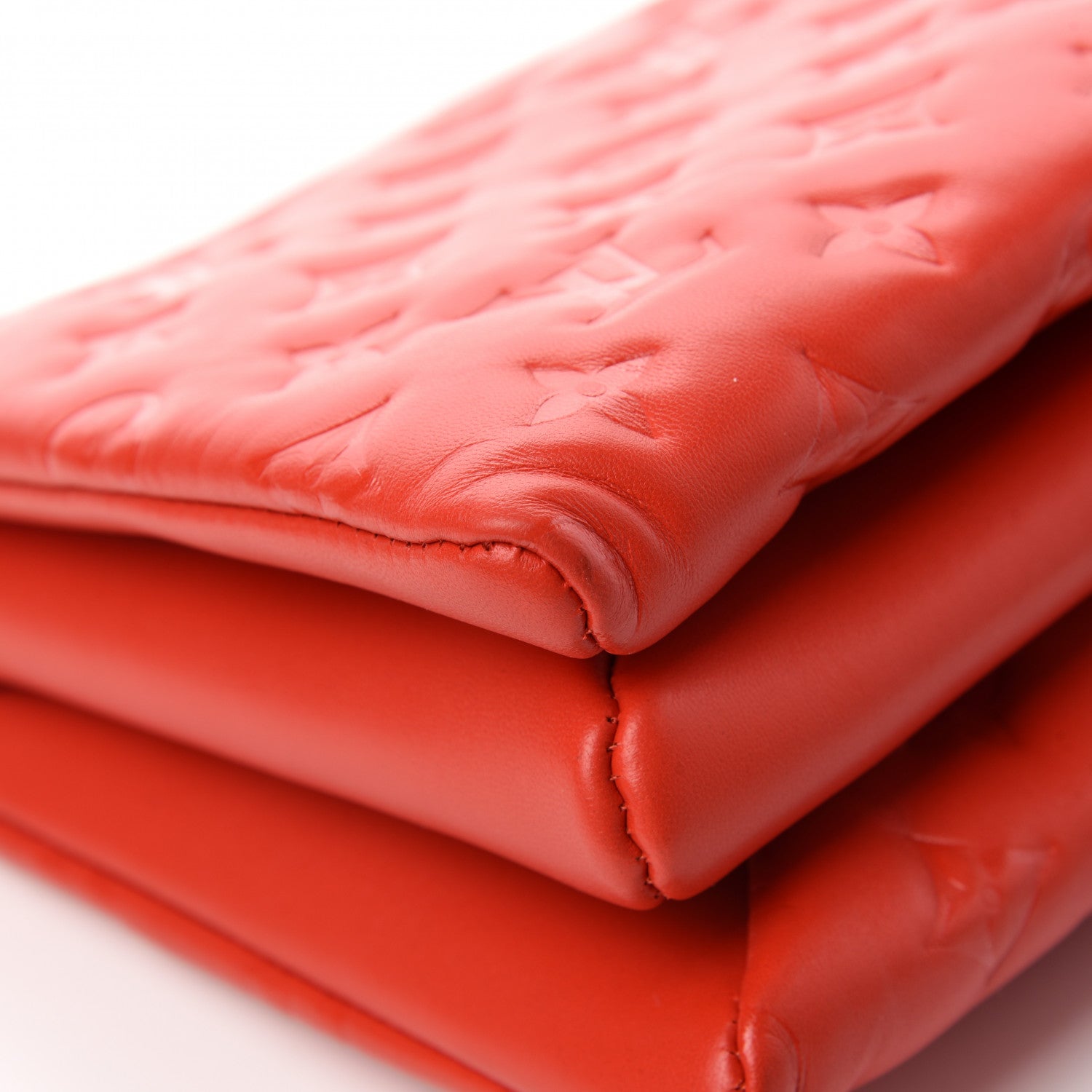 Louis Vuitton Lambskin Embossed Monogram Coussin PM Red 11 of 12