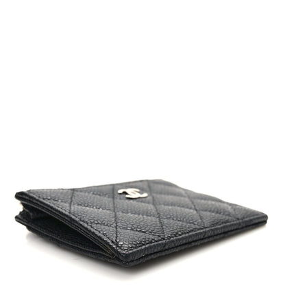 Chanel Caviar Quilted CC Zip Card Holder Black 4 of 9