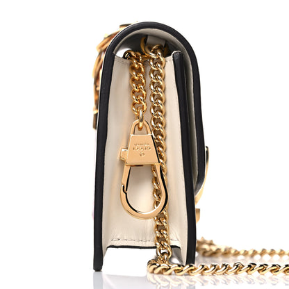 Gucci Calfskin Super Mini Sylvie Chain Shoulder Bag White 12 of 13