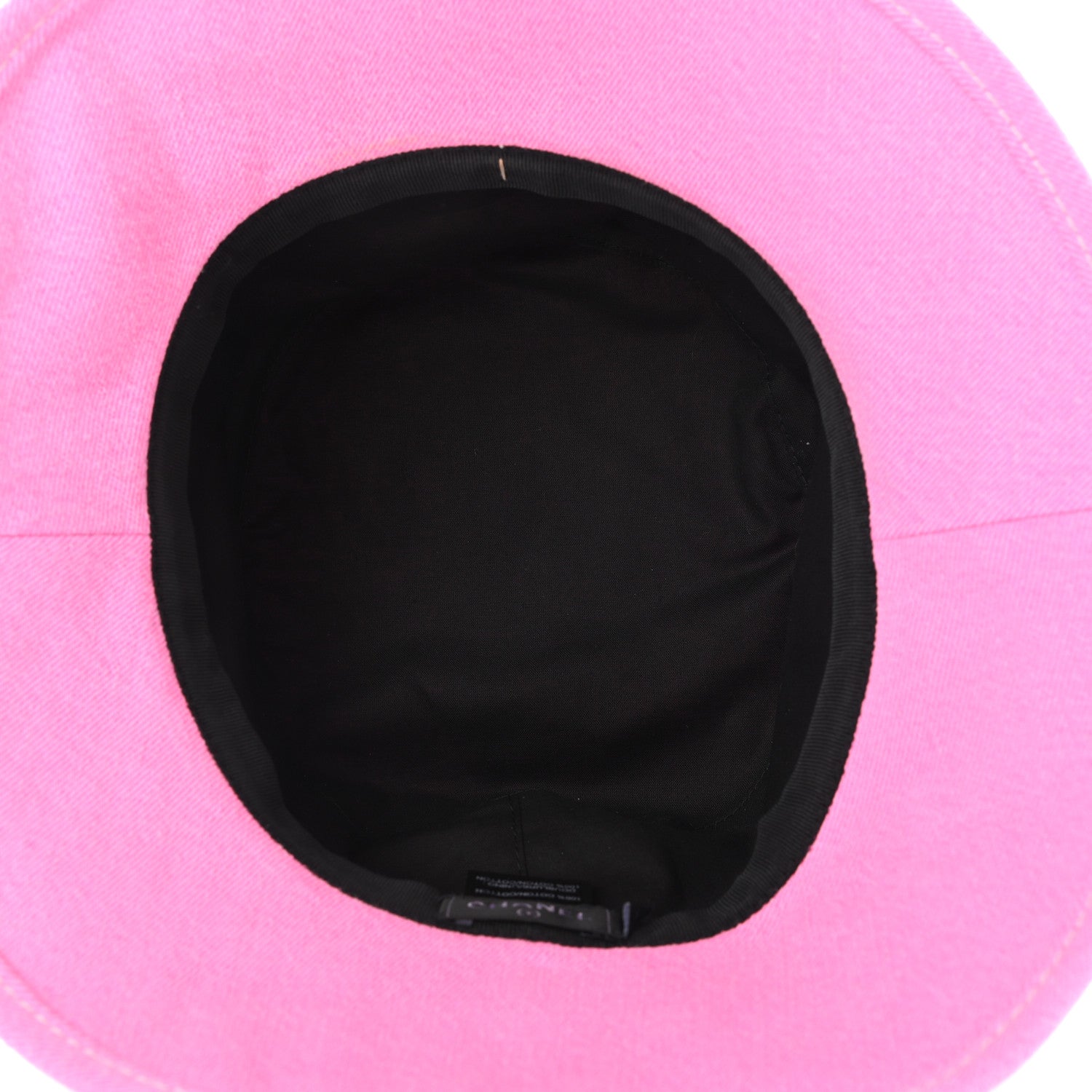Chanel Denim Logo Bucket Hat Pink Yellow 7 of 9