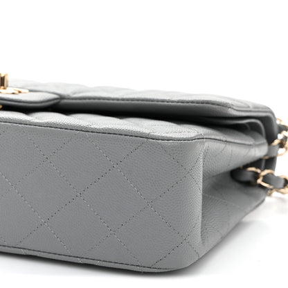 Chanel Caviar Quilted Medium Double Flap Grey 10 of 14
