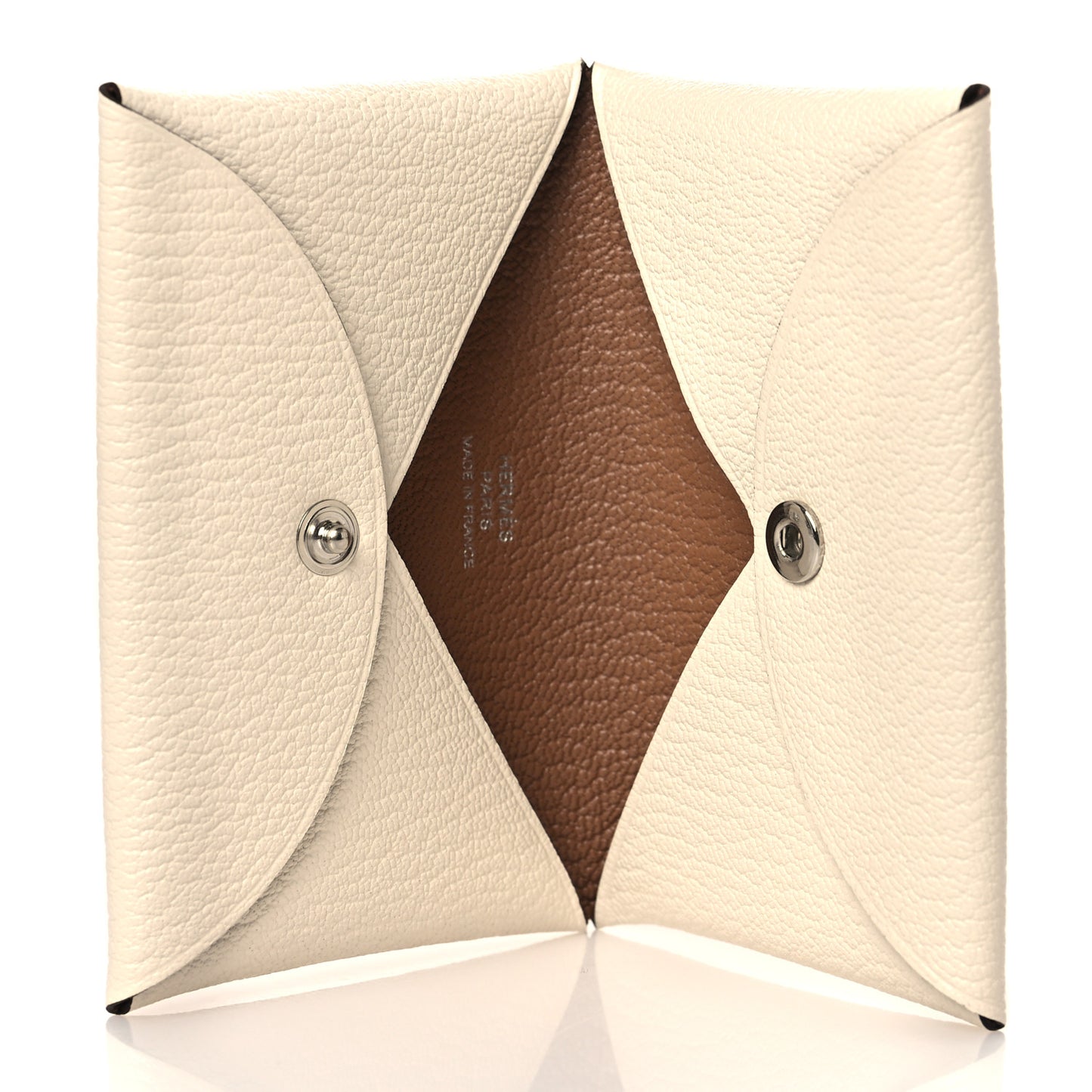Chevre Mysore Verso Calvi Card Case Nata Biscuit