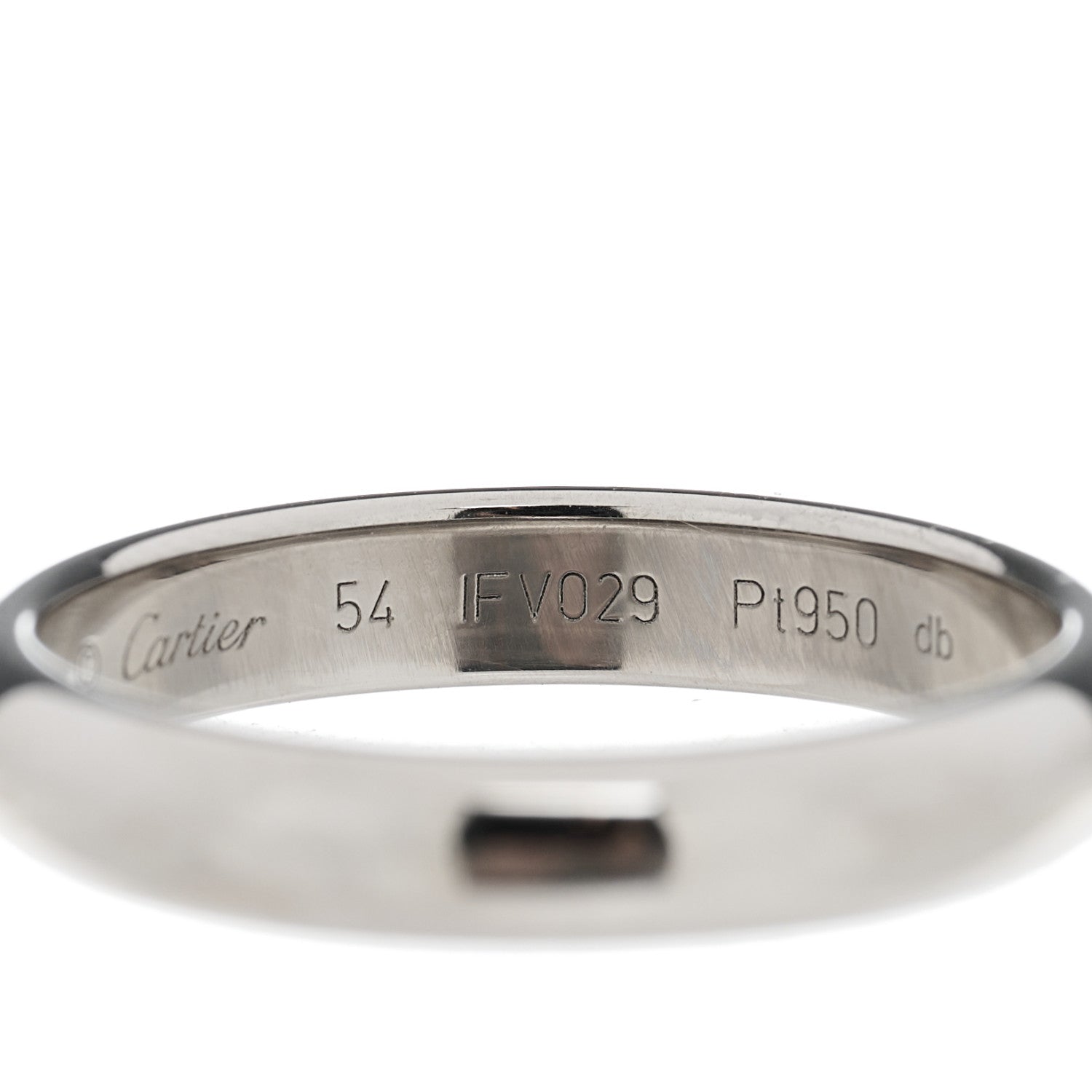 Cartier Platinum 3.5mm 1895 Wedding Band Ring 54 6.75 5 of 5