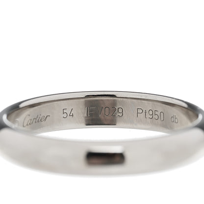 Cartier Platinum 3.5mm 1895 Wedding Band Ring 54 6.75 5 of 5