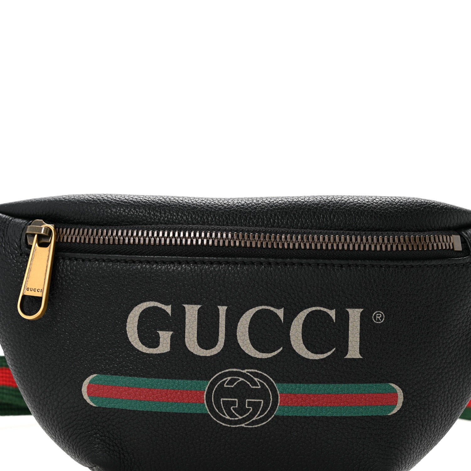 Gucci Grained Calfskin Small Logo Belt Bag Black 7 of 11