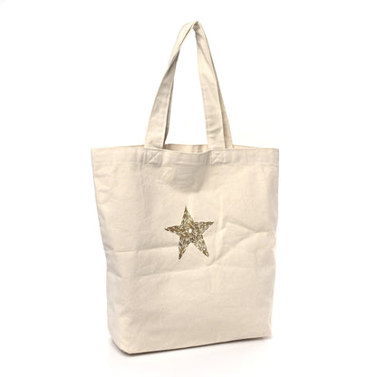 Christian Dior Canvas Print "We Are Dior" Tote Ivory Gold 3 of 8