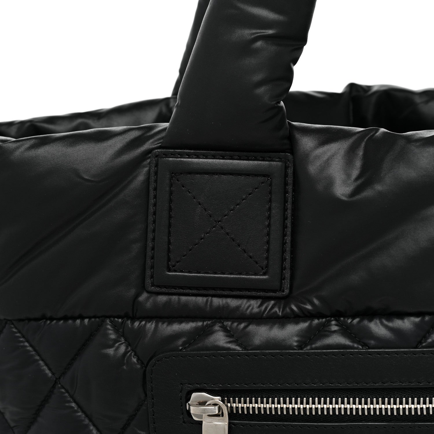 Chanel Nylon Quilted Small Coco Cocoon Tote Black 10 of 10