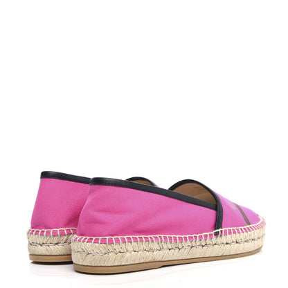 Gucci Canvas Logo Espadrilles 36.5 Cyclamen Rose Black 4 of 10