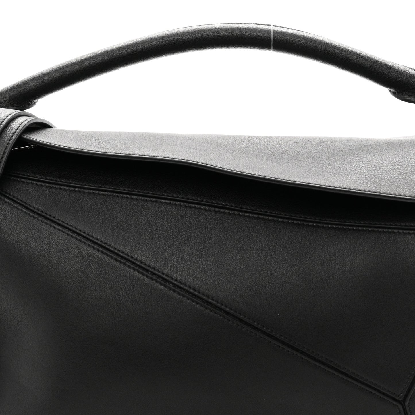 Calfskin Large Puzzle Bag Black