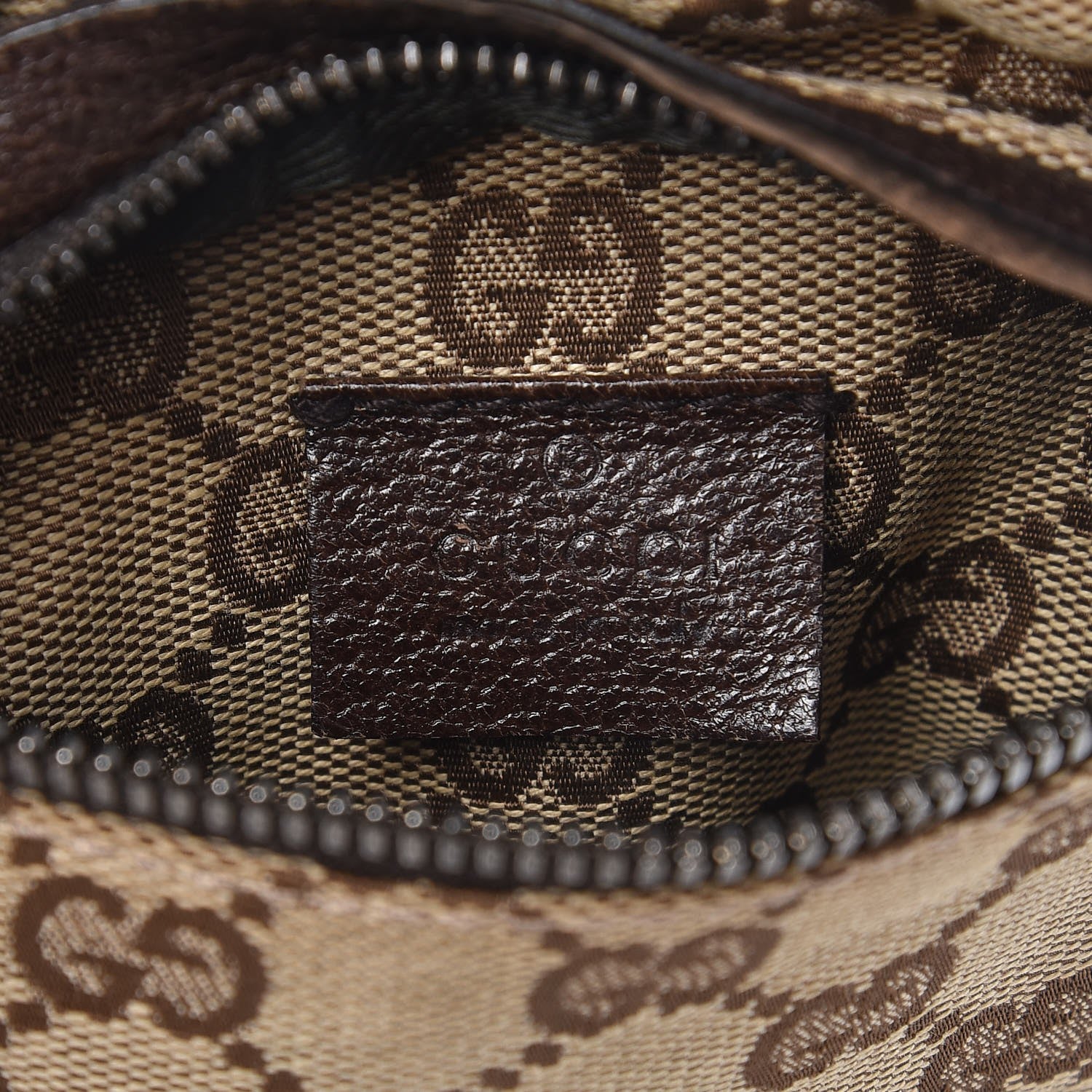 Gucci GG Monogram Double Pocket Belt Bag Dark Brown 7 of 8