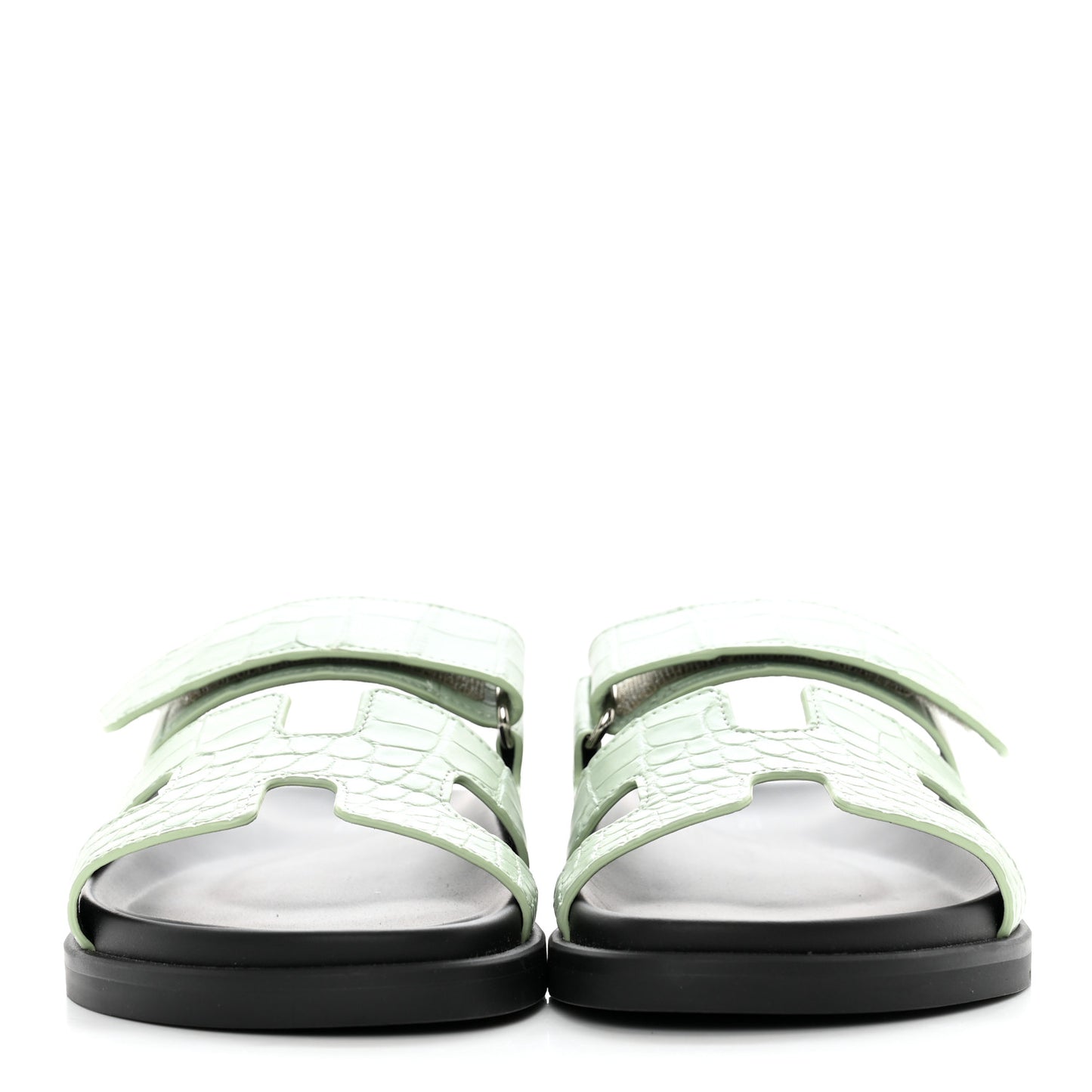 Matte Alligator Womens Chypre Sandals 36 Vert D'eau