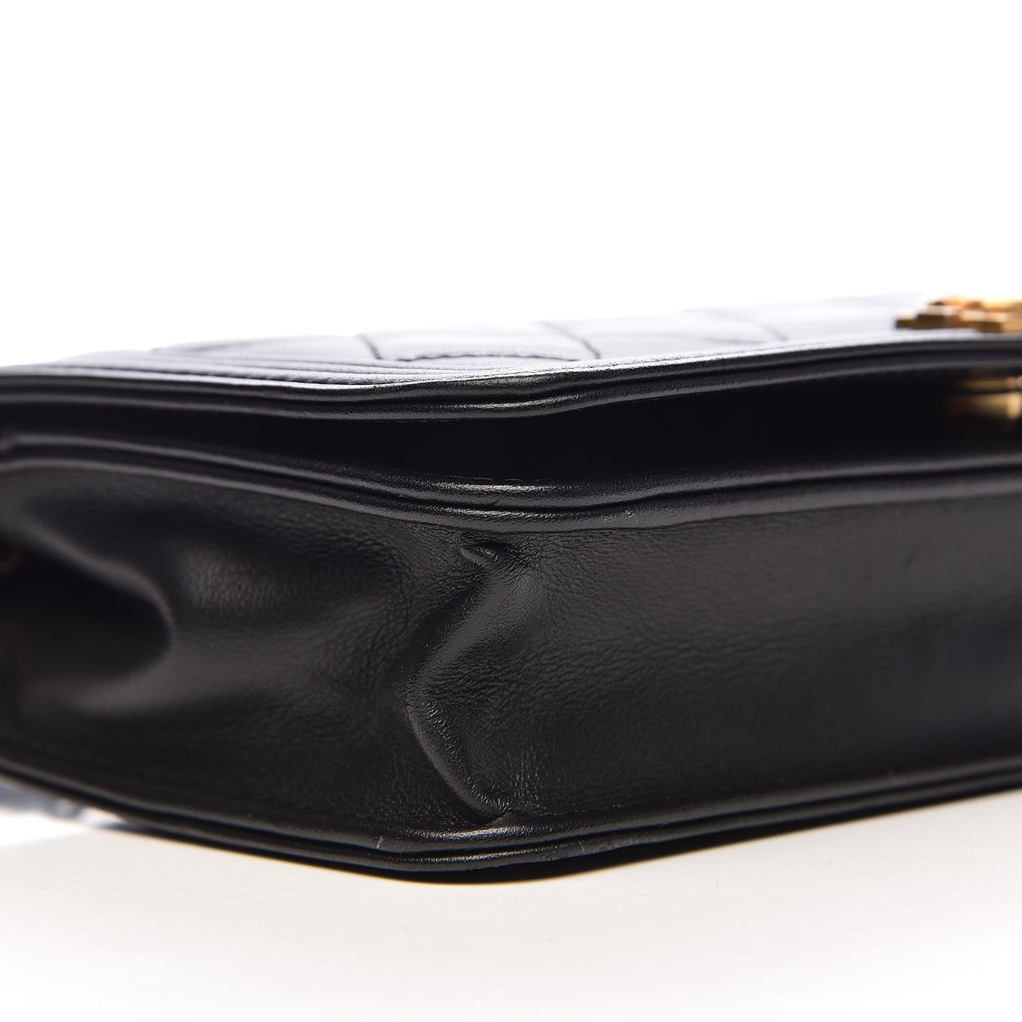 Lambskin Quilted Boy Wallet On Chain WOC Black