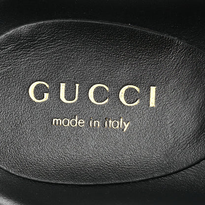 Gucci Jacquard Black Denim GG Monogram Angelina Platform 55mm Slide Sandals 35.5 Black Ivory 9 of 11