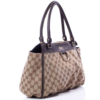 Gucci Monogram D Gold Tote Ebony 3 of 9