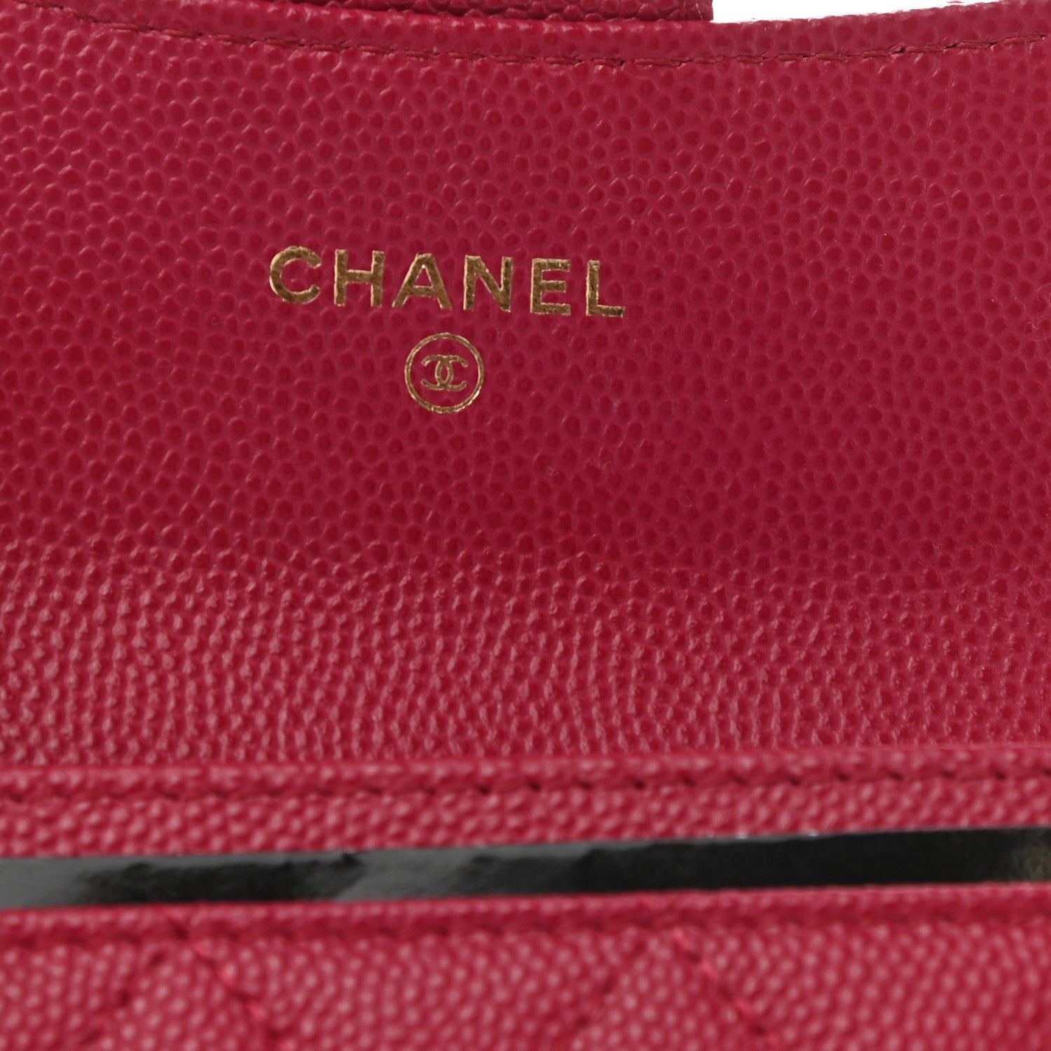 Chanel Caviar Quilted Flap Card Holder Wallet Dark Pink 6 of 9