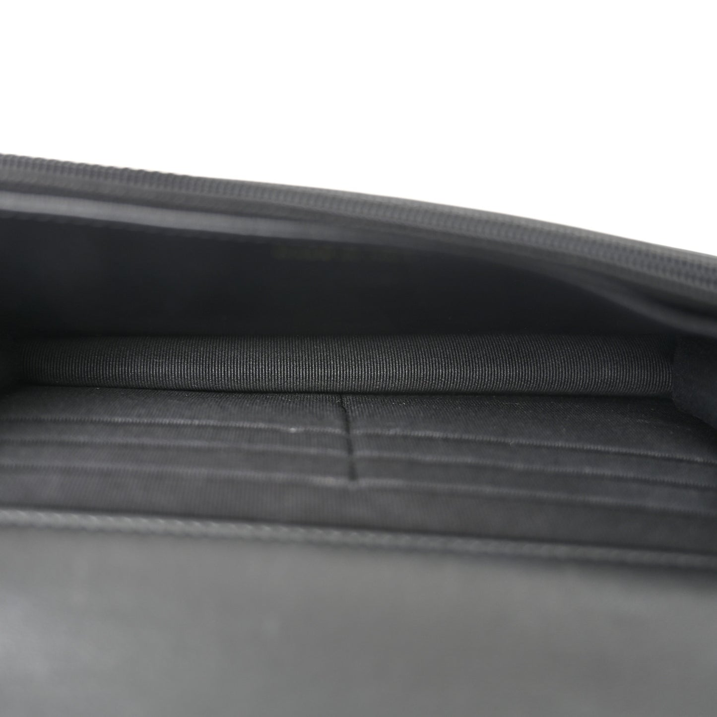 Caviar Quilted Pocket Clutch With Chain WOC Black