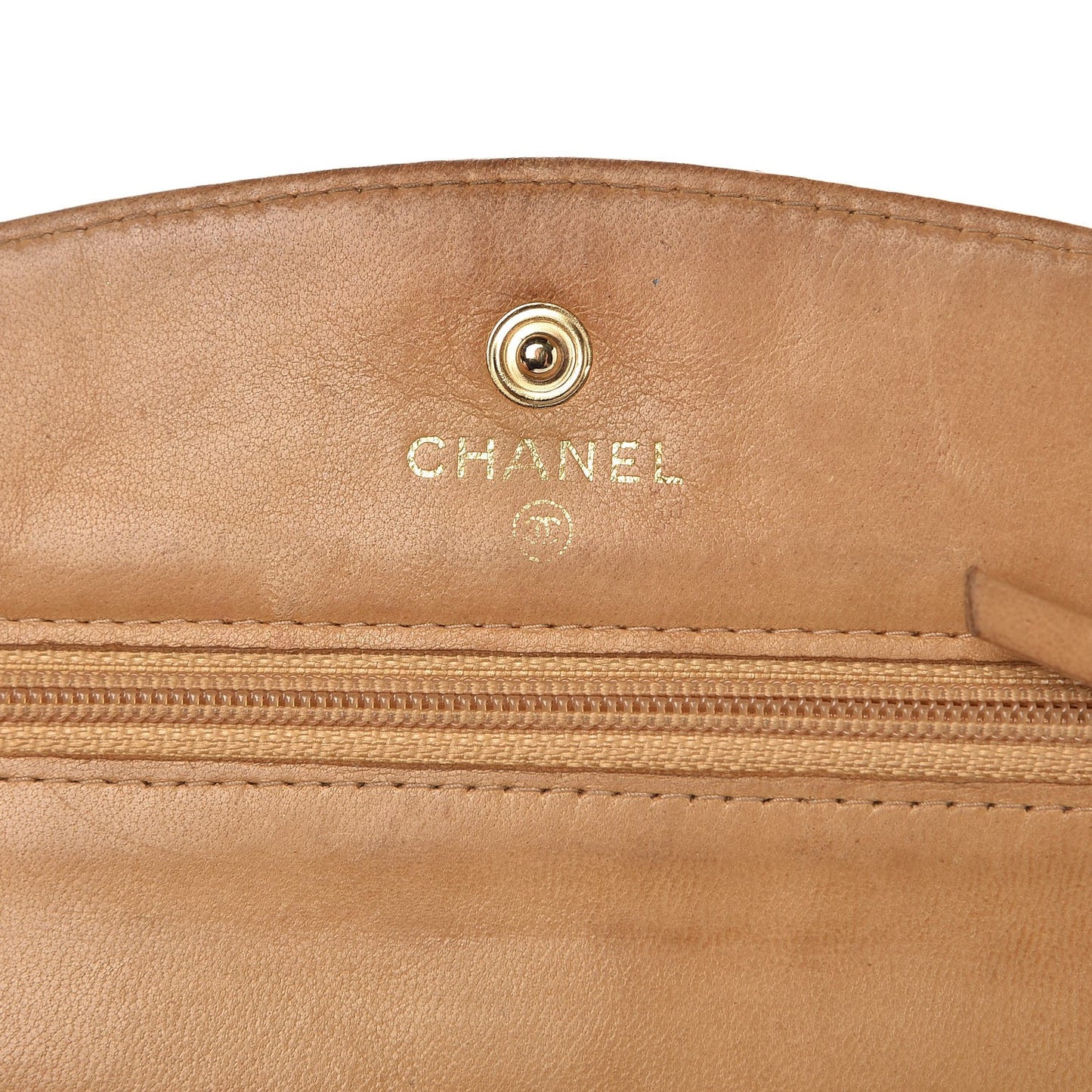 Caviar Timeless CC Wallet On Chain WOC Beige