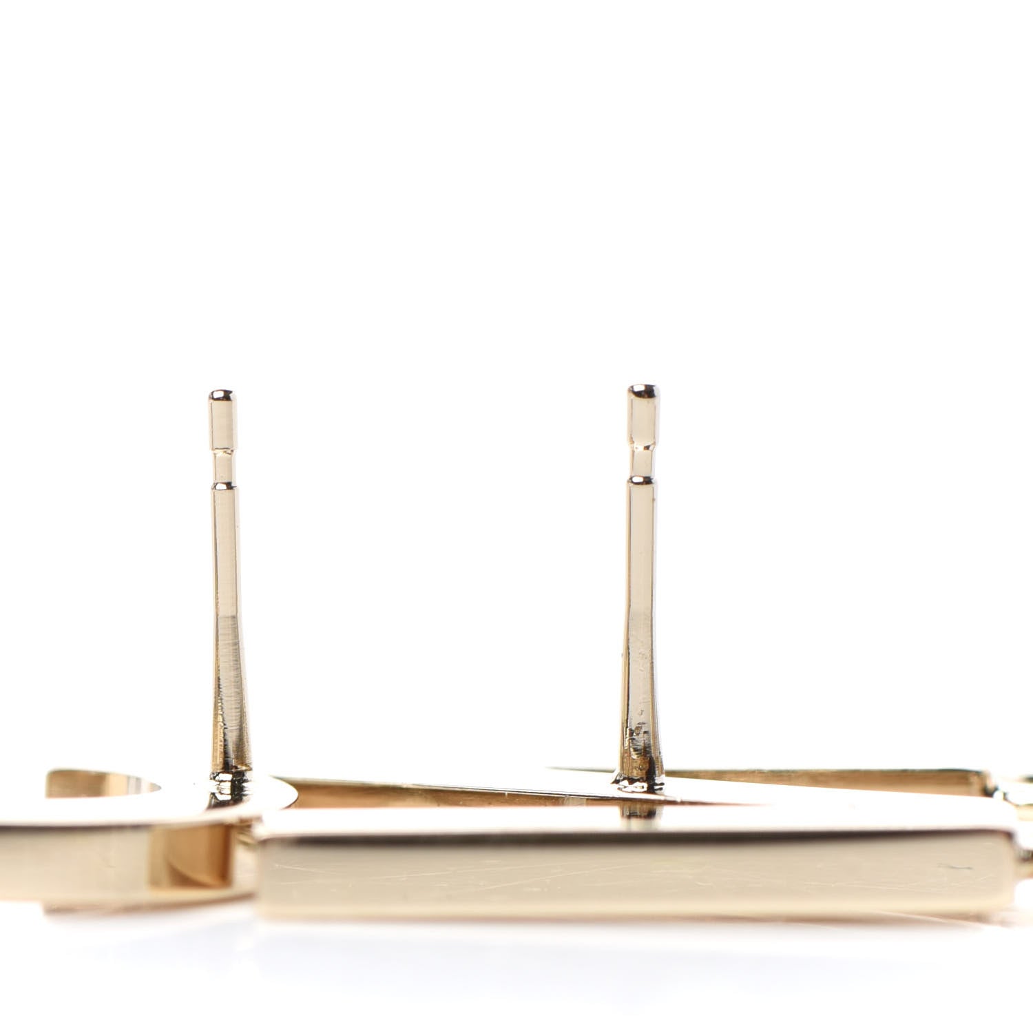 Chanel Metal Cha-Nel Logo Drop Earrings Gold 3 of 4