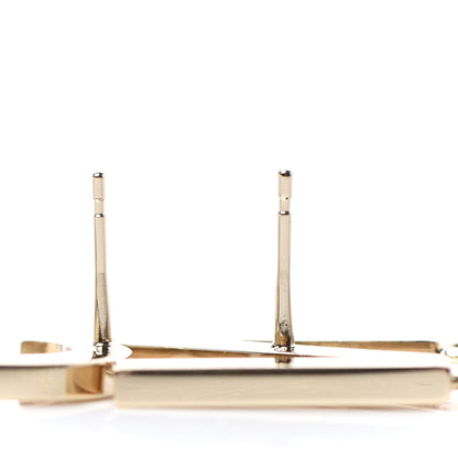 Chanel Metal Cha-Nel Logo Drop Earrings Gold 3 of 4