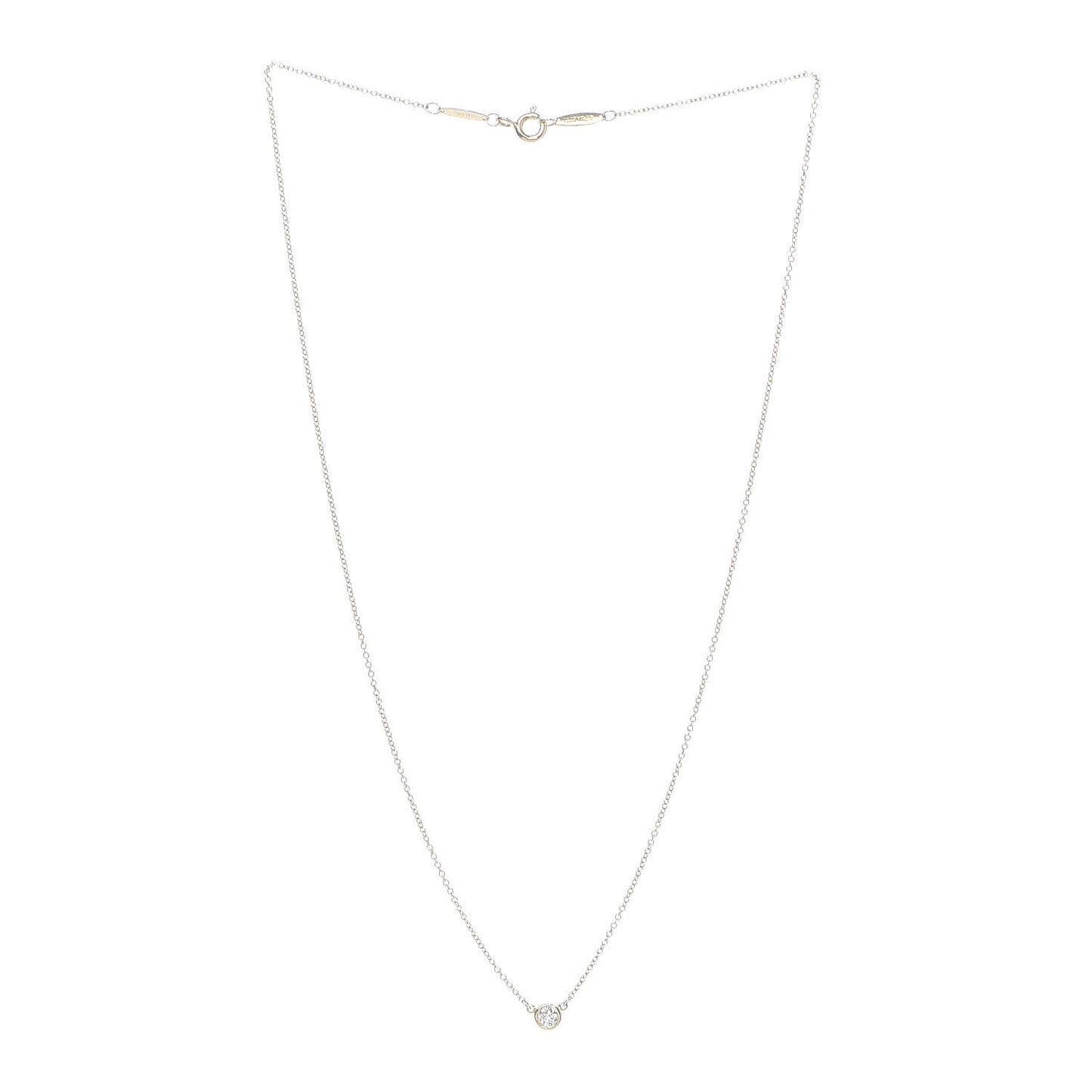 18K Yellow Gold Diamond .14ct Elsa Peretti Diamonds by the Yard Pendant Necklace