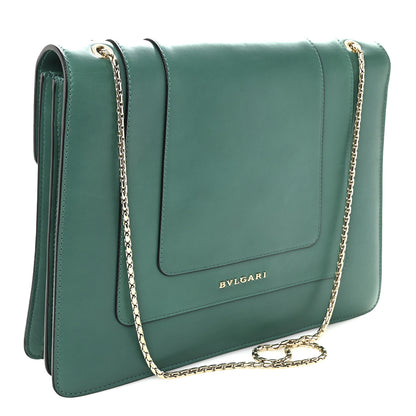 Bulgari Calfskin Serpenti Forever Medium Shoulder Bag Emerald Green 3 of 10