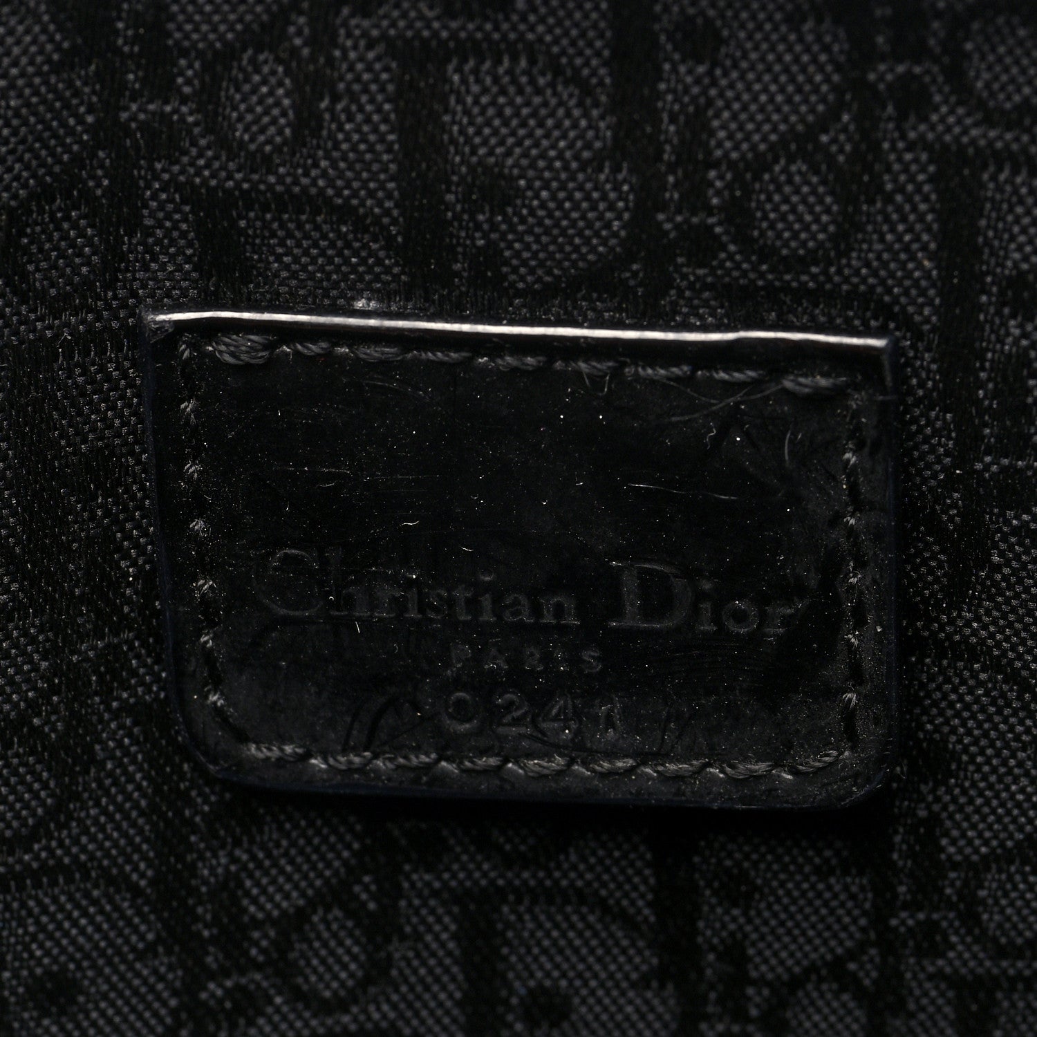 Christian Dior Satin Embroidered Floral Mini Saddle Pochette Bag Black 6 of 10