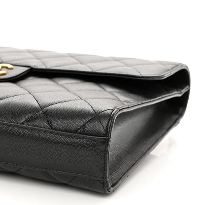Chanel Caviar Quilted Carry Me Top Handle Flap Black 10 of 11