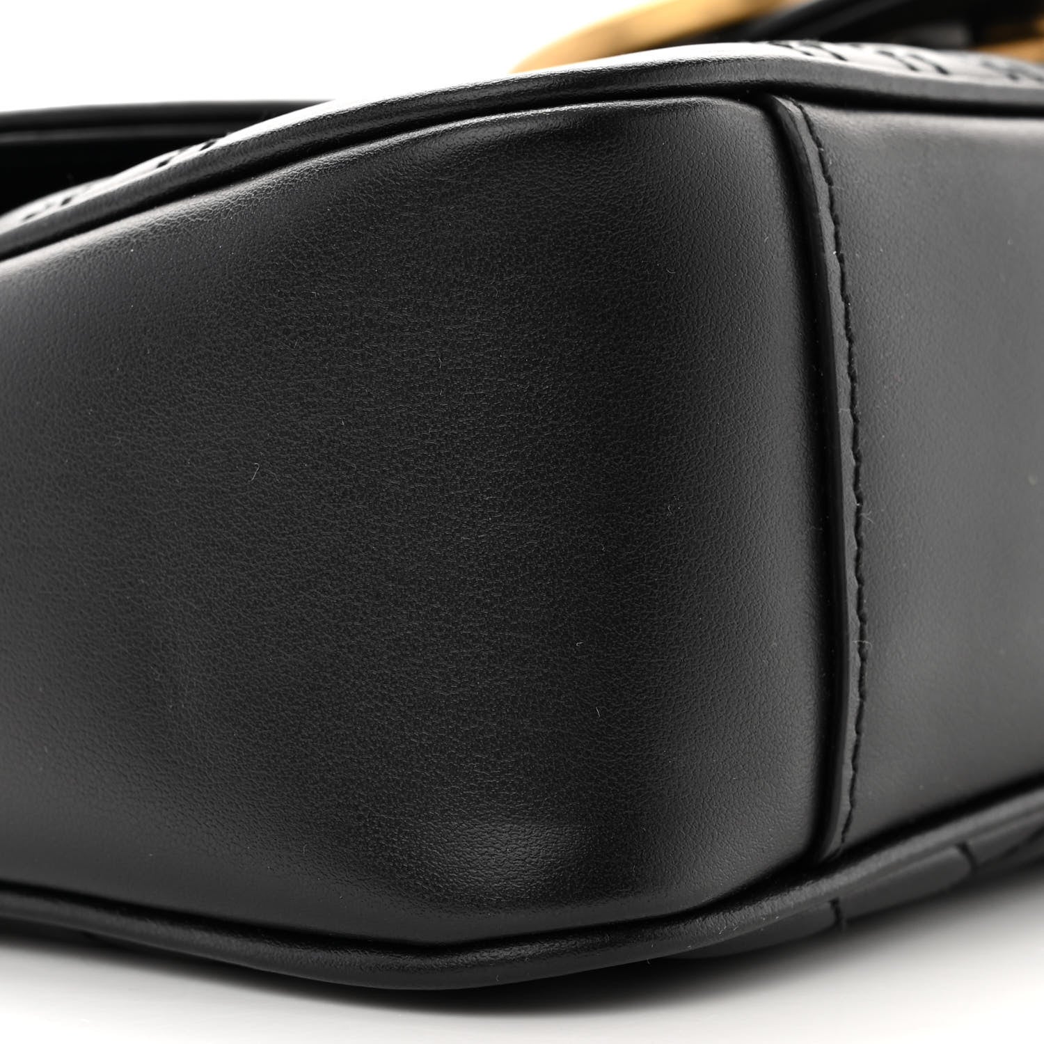 Gucci Calfskin Matelasse Small GG Marmont Shoulder Bag Black 9 of 10