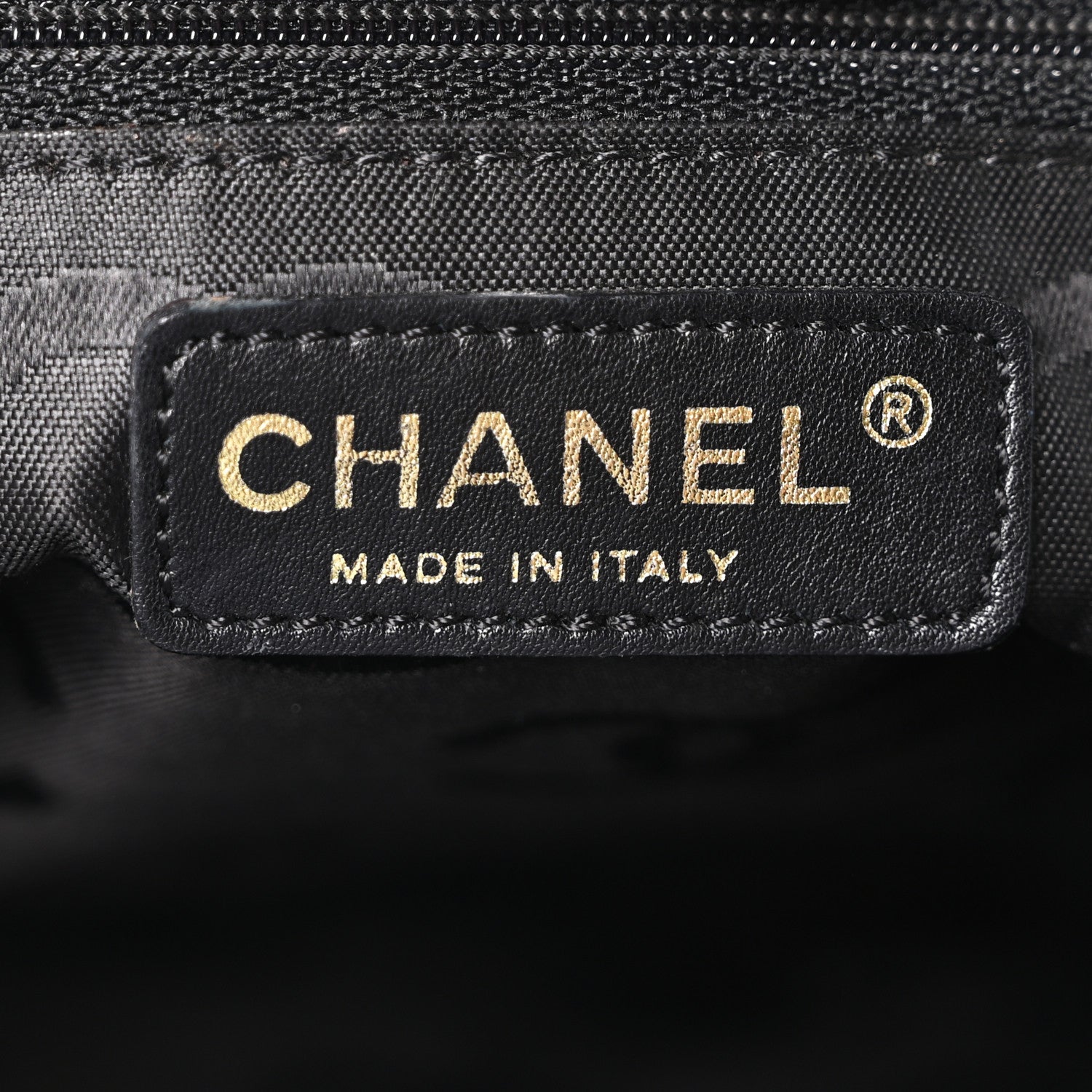 Chanel Caviar CC Stitched Medium Tote Black Black 6 of 10