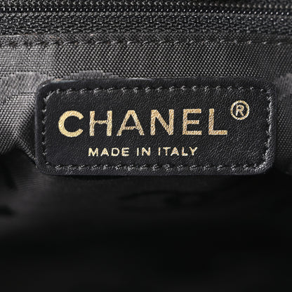 Chanel Caviar CC Stitched Medium Tote Black Black 6 of 10