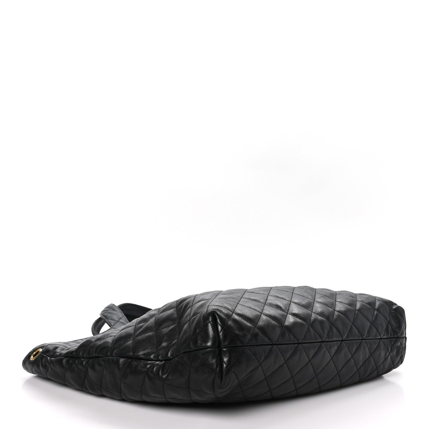 Lambskin Quilted Maxi Icare Shopping Tote Black