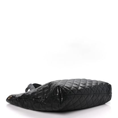 Saint Laurent Lambskin Quilted Maxi Icare Shopping Tote Black 4 of 11