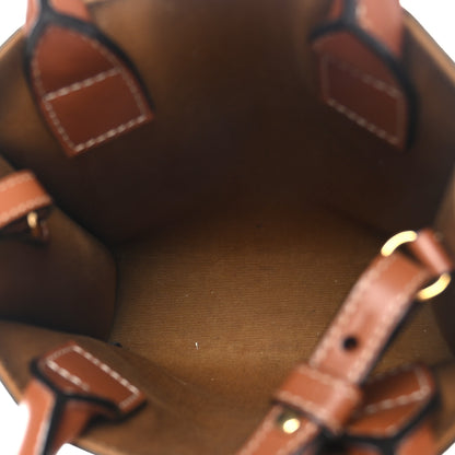 Celine Triomphe Canvas Calfskin Mini Vertical Cabas Tan 5 of 7