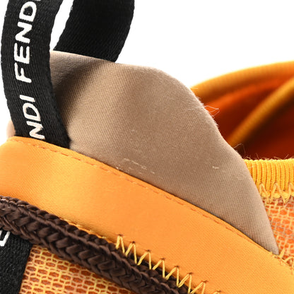 Fendi X SARAH COLEMAN Suede Mesh Satin FF Vertigo Womens Flex Sneakers 36 Mimosa Giallo Ocra Tobacco 9 of 9
