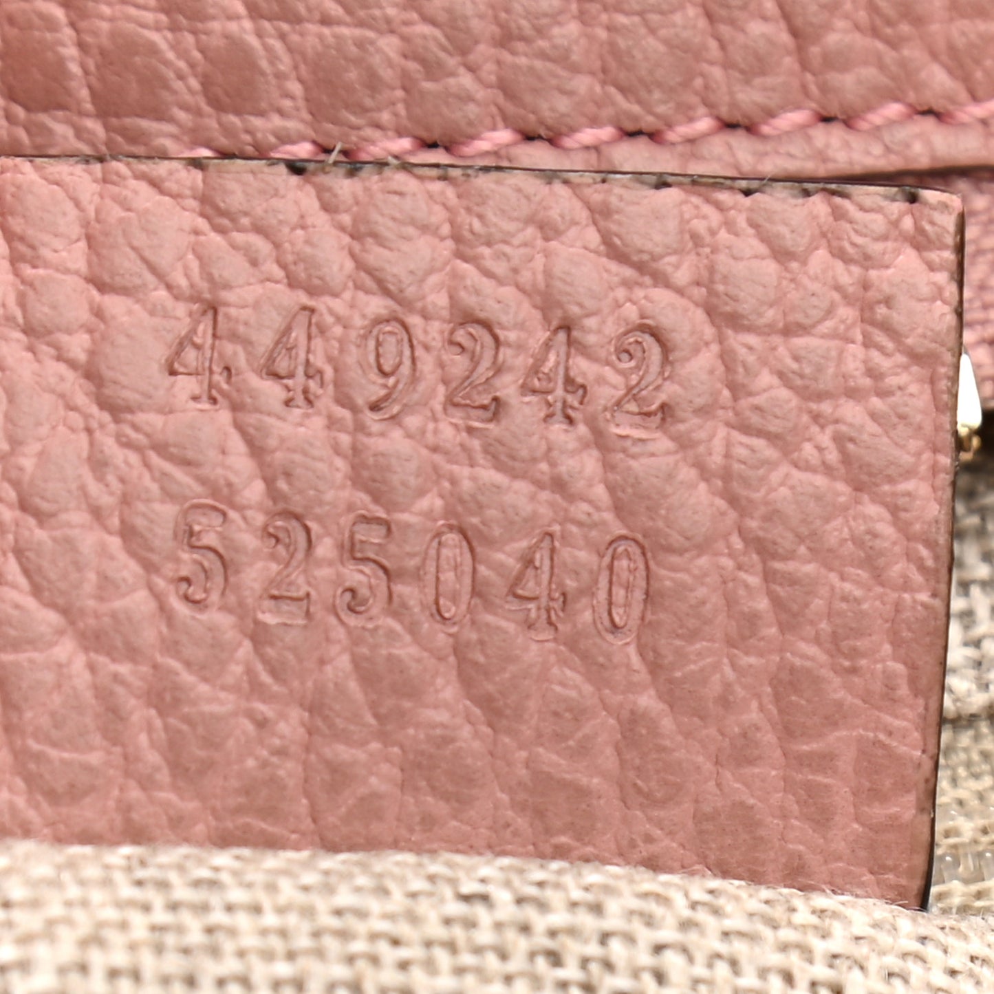 Monogram Bree Zippered Tote Beige Soft Pink