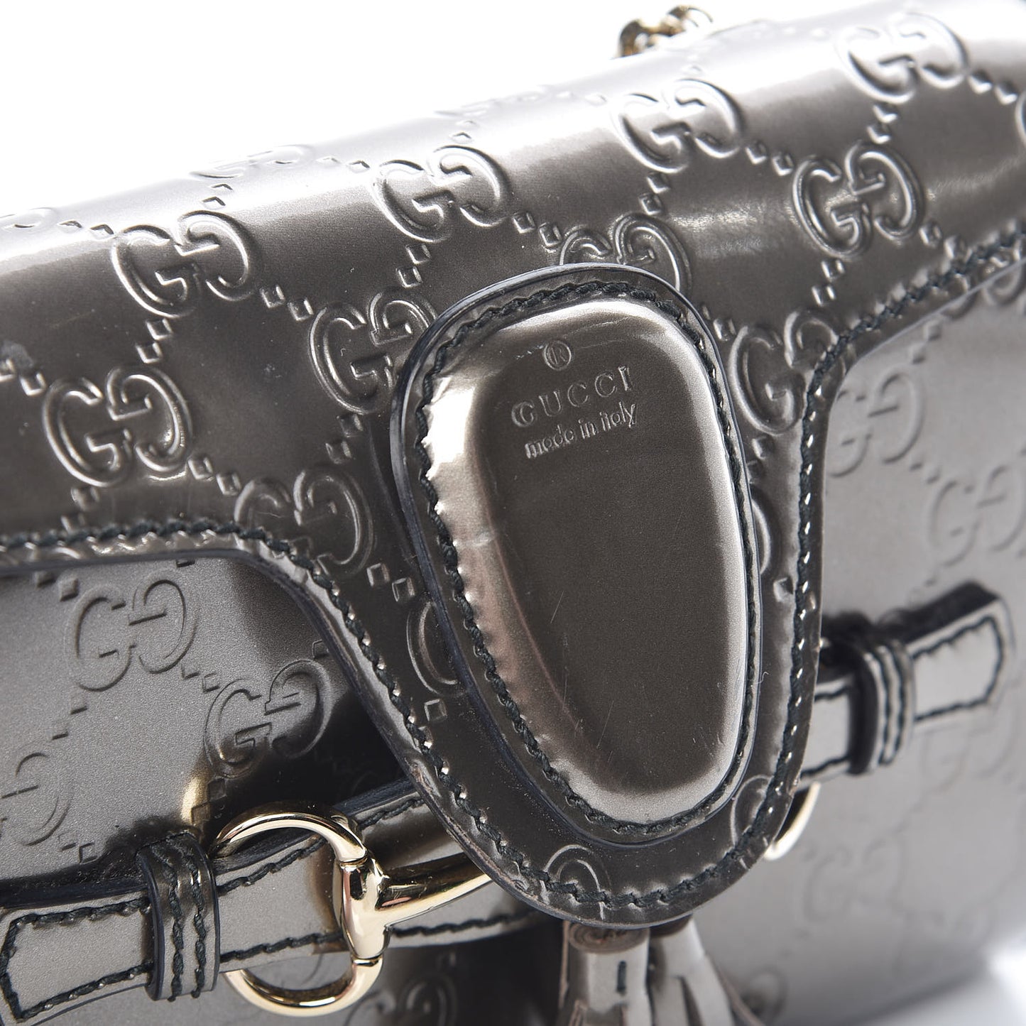 Shine Guccissima Mini Emily Chain Shoulder Bag Sasso