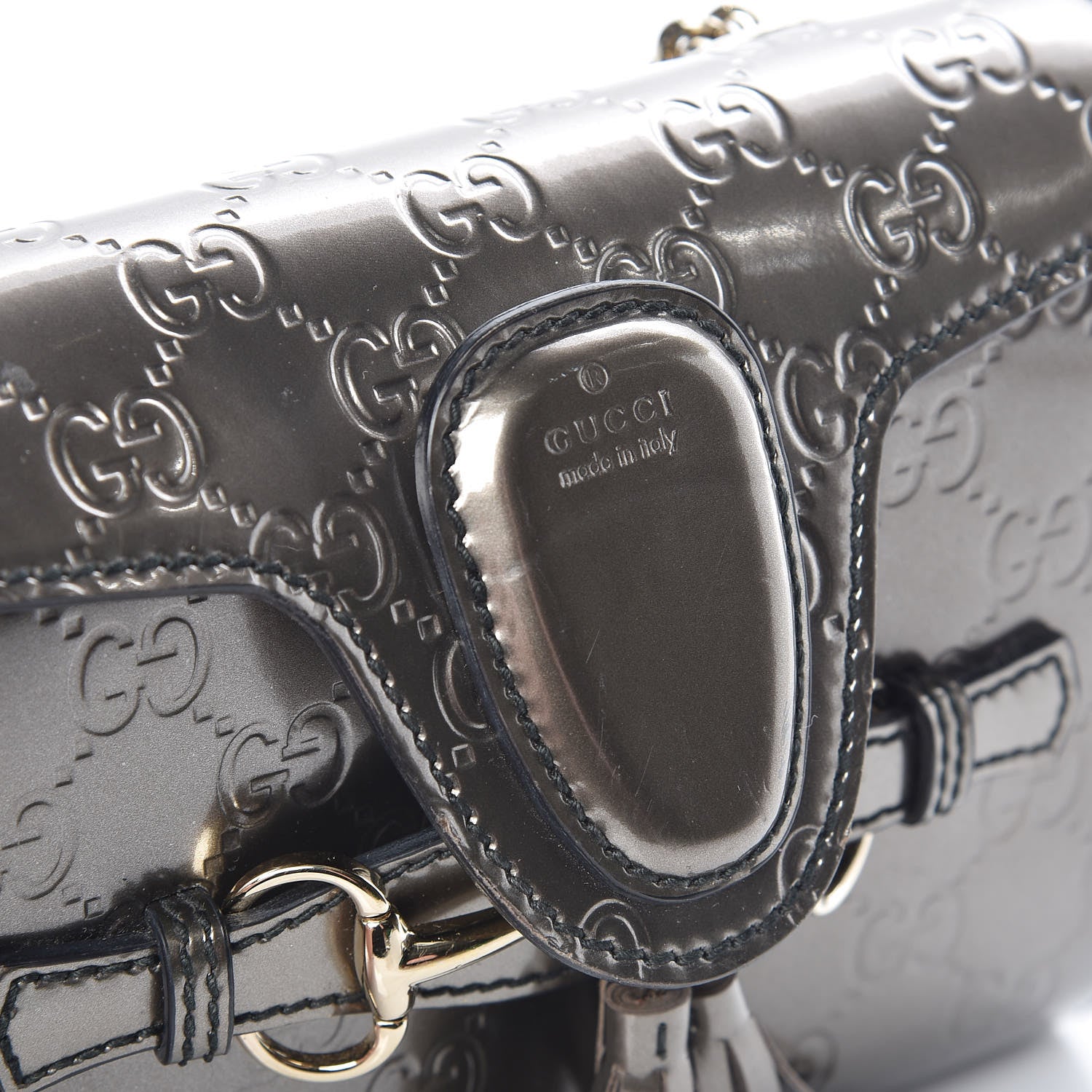 Gucci Shine Guccissima Mini Emily Chain Shoulder Bag Sasso 10 of 15