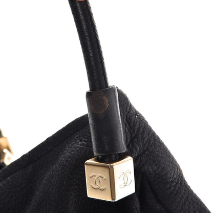Chanel Grained Calfskin Tassel Hobo Black 9 of 12