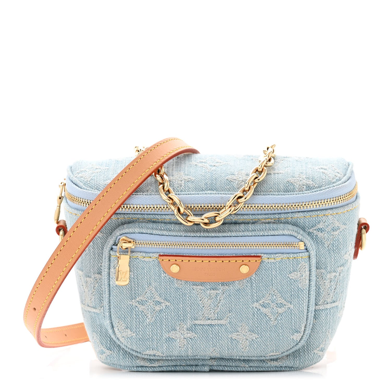 Louis Vuitton Monogram Denim Mini Bumbag Sky Blue 1 of 10