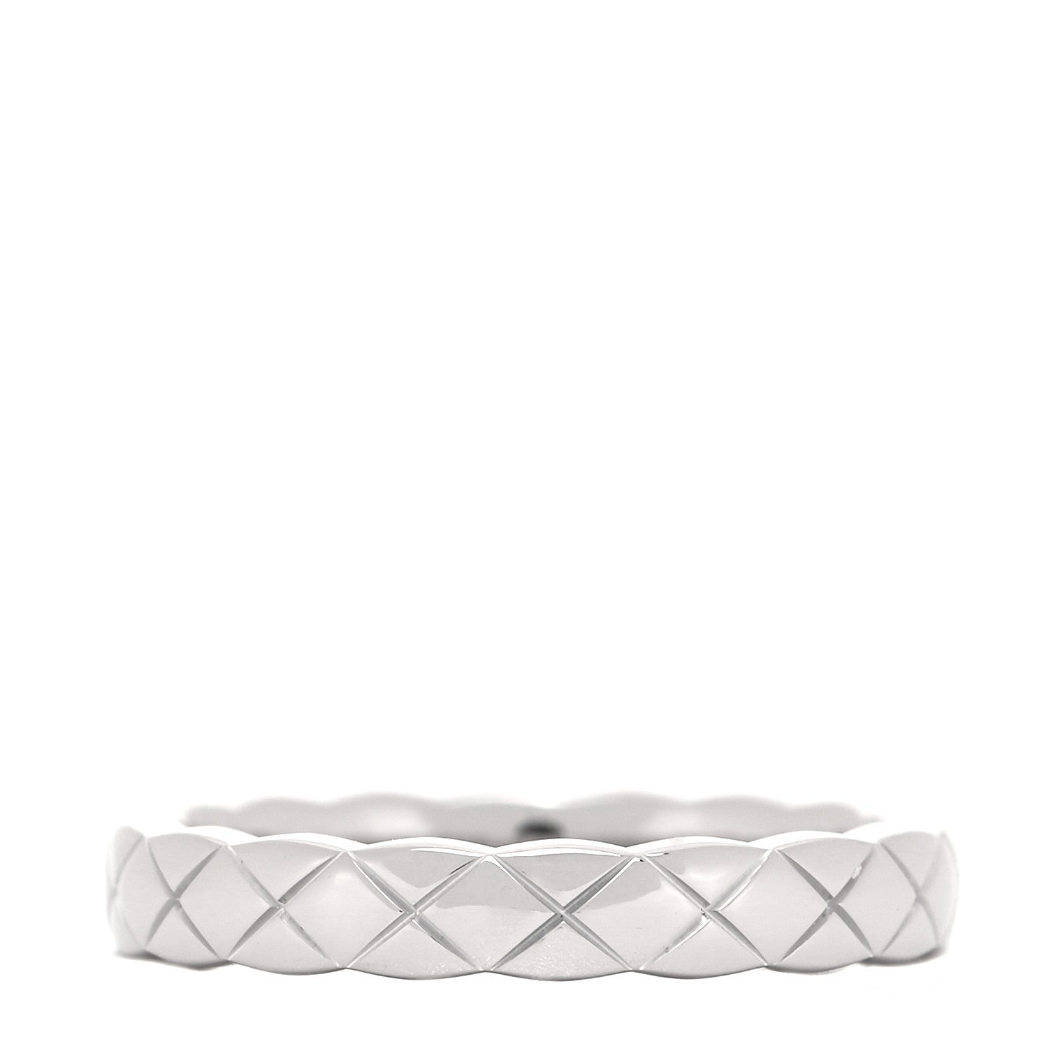 Chanel 18K White Gold Mini Coco Crush Ring 51 5.75 1 of 5